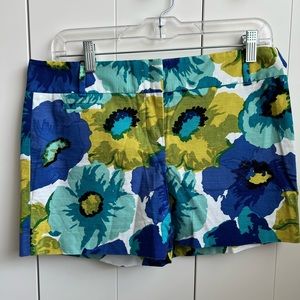 LOFT Poppy Floral Shorts | Blue / Green / White | 4